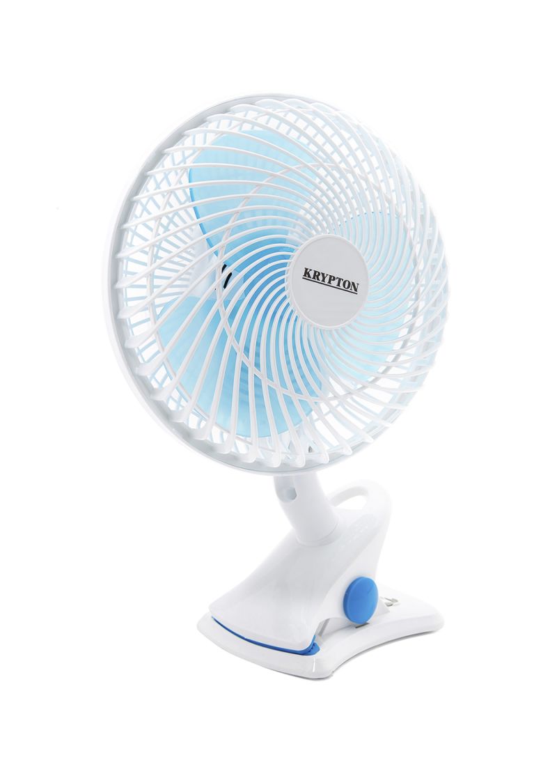 20W 8-Inch Table And Clip Fan KNF6035 White / Blue